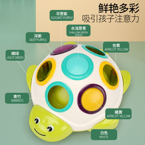 Jouet pour bébé en forme de tortue, en plastique, à pousser avec des trous, pour nourrissons de 0 à 24 mois, unisexe, alimenté par batterie - Product Image 2