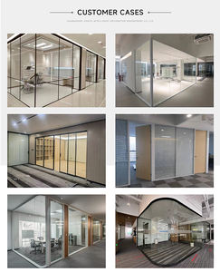 Divisor de Pared Modular para <span class=keywords><strong>Oficina</strong></span>, Panel de Vidrio Esmerilado, <span class=keywords><strong>Separador</strong></span> de Ambientes Insonorizado para Uso en Interiores - Product Image 6