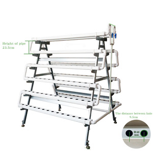 Grand système de culture hydroponique en serre intérieure avec 168 trous pour tuyaux en PVC blanc - Product Image 1