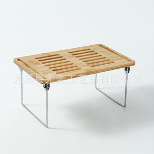 Bamboo multi-layer <b>vegetable</b> rack, suitable for hot pot restaurant kitchens, and as a draining rack for restaurant bathrooms. - Product Image 2