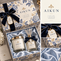 AIKUN – Ensemble de diffuseurs à bâtonnets et bougies parfumées de luxe, personnalisables avec votre logo, prix direct usine