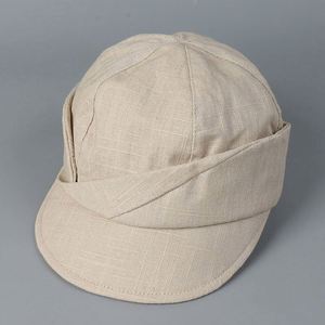 Béret simple en coton et lin pour femme, style décontracté printanier, tendance, chapeau de gavroche respirant anti-UV - Product Image 6