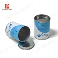Boîte d'emballage cylindrique en papier kraft écologique et feuille d'aluminium, qualité alimentaire, pour biscuits, gâteaux, snacks, thé