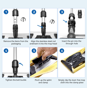 Xách tay tay miễn phí tự bóp phòng sạch <span class=keywords><strong>Swifter</strong></span> lau phẳng sàn bụi làm sạch lau với sợi nhỏ lau - Product Image 4