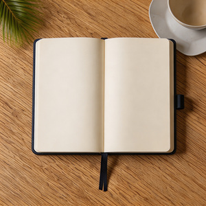 Diario con Copertina Rigida Personalizzato con Goffratura <span class=keywords><strong>Tigre</strong></span>, Taccuino in PU Blu Navy con Portapenna per Ufficio - Product Image 3