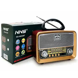 רדיו עם רגישות גבוהה רדיו אם fm sw fm Sw NS-6652BT רדיו אלחוטי סגנון ישן USB עם נגן mp3 USB