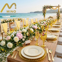 Assiette de présentation en verre style INS, motif tournesol, jaune doré, pour dîner, fruits, décoration de table pour mariage et banquet
