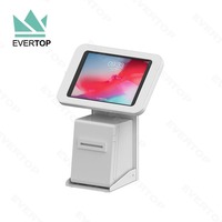 LST21B-P pour iPad Caissier Stand Double Écran Anti-vol Stand pour Tablette pour iPad POS Station Double Stand Double Face avec Imprimante