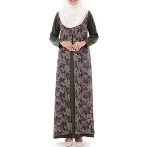 ชุดเดรส Baju Kebaya ผ้าชีฟอง,มาใหม่ชุดเดรส Dubai Abaya Kaftan ปักลายแบบตุรกี
