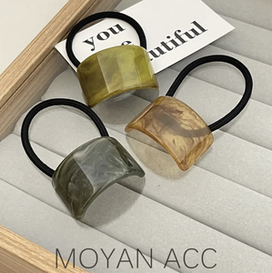 Bandas elásticas geométricas europeas y americanas para el cabello para mujer, coleta de resina de goma de alta elasticidad, diadema con puño de <span class=keywords><strong>Pony</strong></span>