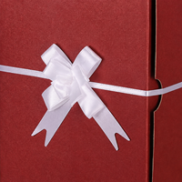 Boîte cadeau en papier rigide de luxe sur mesure avec fermeture à nœud en ruban pour bouteilles de vin et spiritueux et emballage de luxe pour les fêtes