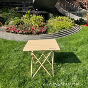 โต๊ะพับ 47x51x50 ซม. สีขาวงาช้าง สำหรับตั้งแคมป์ปิกนิกกลางแจ้ง - Product Image 3