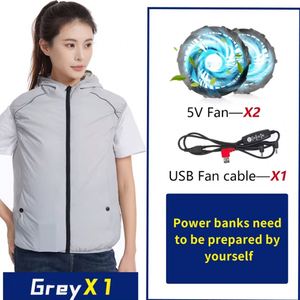 Hot Selling COTTON USB 5V Rechargeable Battery Electrical air Conditioning Vest <b>Fan</b> for Hot Summer Worker Body <b>Cooling</b> - Product Image 2