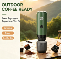 Machine à café portable rechargeable 19 bars, 7800 mAh, machine à expresso auto-chauffante avec grand réservoir d'eau de 100 ml