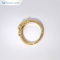Bague Tianyu en zircon bleu taille ovale, base en cuivre, ton or, style antique, bague de fiançailles, bague de fête