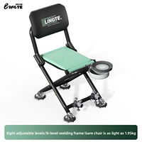 Chaise pliante de pêche en plein air en gros, tabouret de pêche multifonctionnel portable pour tous les terrains