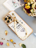 Bracelet en perles placage TPU clair pochettes de téléphone portable Anti-chute housse de Protection de caméra pour itel S23 A70 A60 A60s P40 +