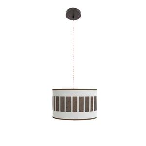 Colgante 1xE27 marrón/blanco oxidado, dimensiones 30x30 cm, ideal para iluminar y decorar espacios interiores. - Product Image 1