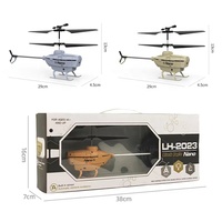 Mini hélicoptère RC 2.5CH en alliage, modèle d'avion militaire, avec évitement automatique d'obstacles, gyroscopique, prêt à voler (RTF)