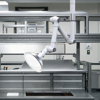 Design moderne PP/ PVC plastique monté au plafond hotte de laboratoire extracteur de hotte éléphant d'échappement de fumée d'atelier