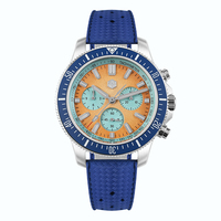 Großhandel Custom San Martin Vintage Chronograph Pfau Mechanische Automatik 316L Edelstahl Taucher Uhr Mann zum Verkauf