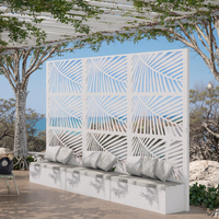 Desain Kustom Pot Tanaman Baja Besar untuk Taman, Pembatas Dekoratif, Pagar Bermotif Potongan Laser CNC, Dinding Pembatas Taman, Drainase Rumah
