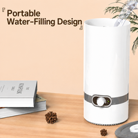 Humidificateur ultrasonique à remplissage par le haut et large ouverture, facile à nettoyer, diffuseur d'huiles essentielles intelligent avec télécommande sans fil pour chambre à coucher