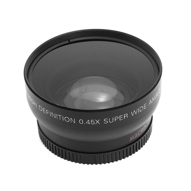 HD 52MM 0.45x Wide Angle Lens with Macro Lens Replacement for Canon Nikon Sony Pentax 52MM DSLR Camera