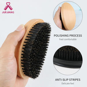 Spazzola Afro Wave in setola di cinghiale Super 100% per uomo setole medie ferme uso per <span class=keywords><strong>barba</strong></span> levigante Styling stili d'onda - Product Image 2