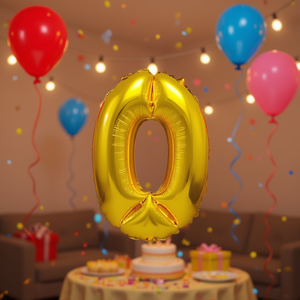 Globo de aluminio con número dorado de 40 cm, metálico, para decoración de fiestas de cumpleaños - Product Image 2