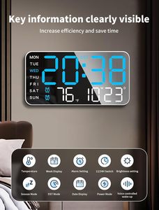 Custom Smart Digital Desk Led Multifunctional Clock with Time and Date Digital Clock for Bedroom - Product Image 5