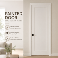 Porte intérieure peinte en blanc, 1 panneau, style Shaker, surface mate lisse préfinie, porte moderne, taille personnalisée