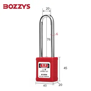 चीन निर्माता के लिए 76mm लंबे समय हथकड़ी सुरक्षा तालाबंदी Tagout ताला ओवरहाल के औद्योगिक उपकरण