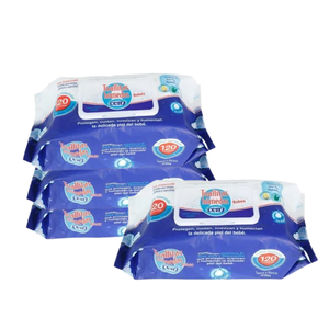 Lingettes humides écologiques Uniquality pour bébés, 100 lingettes douces non tissées pour le soin et le nettoyage de la peau des bébés - Product Image 4