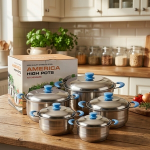 Ensemble de cuisine universel non revêtu de style occidental avec 10 pièces pour cuisinière à charbon et cuisinière électrique, idéal pour la cuisson quotidienne - Product Image 6