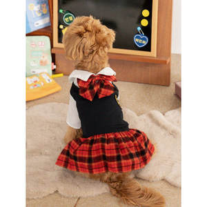 Abrigo de uniforme escolar de una pieza de poliéster clásico navideño para perros XS y tallas grandes accesorio de disfraz perfecto para mascotas - Product Image 1