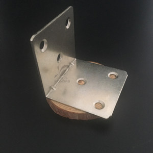Support d'angle en L pour meubles, nickelé, 50x50mm, 90 degrés, pour fixation de meubles - Product Image 2
