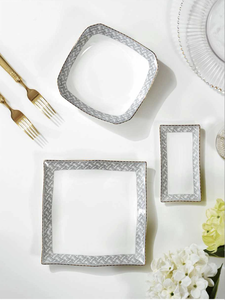 Juego de <span class=keywords><strong>Vajilla</strong></span> de Porcelana Fina de 50 Piezas para 8 Personas, Duradero, Elegante, con Diseño Blanco, Apto para Lavavajillas, Estilo Europeo - Product Image 6