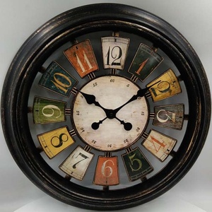 Decorazione per la casa <span class=keywords><strong>Vintage</strong></span> solido arcobaleno senza rumore di carta quadrante orologio <span class=keywords><strong>da</strong></span> <span class=keywords><strong>parete</strong></span> in plastica - Product Image 5