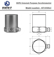 Sensor Getaran IEPE Akselerometer Piezoelektrik Satu Sumbu Transduser Akselerasi ICP Pemantauan Getaran Motor 10g 500mV/g