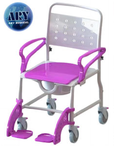 접이식 경량 변기 의자 휠체어 목욕 의자 2024 에서 가장 뜨거운 판매 ARY 의료 3-IN-1 플라스틱 Ce 수락 OEM 클래스 I - Product Image 4