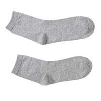 Chaussettes en fibre de coton pour hommes, couleurs unies, blanc, noir, haut équipage, travail, football, motif imprimé, été tricoté