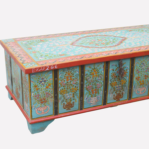 Haswani Handicrafts Antique Hand Painted Wooden Coffee Box Vintage Rustic Storage Design - Product Image 1