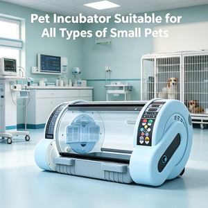 Incubateur vétérinaire pour animaux de compagnie, cage à oxygène pour chiens et chats, 1-7L, débit réglable, 95% d'oxygène, atomiseur intégré, incubateur automatique de soins intensifs - Product Image 1