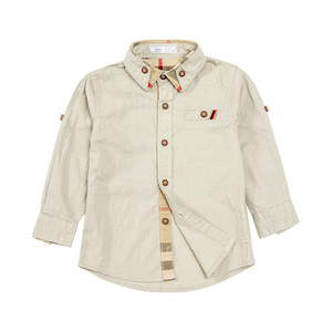 High Quality <strong>Boys</strong> <strong>Clothing</strong> 100%Cotton Long Sleeve Kids Casual Woven Shirts Solid <strong>Boys</strong> Blouse - Product Image 3