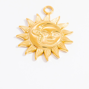 Pendentif en acier inoxydable, formes mixtes, plaqué or, pour la fabrication de colliers, accessoires de bijoux DIY PJ91607 - Product Image 2