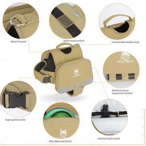 BSCI factory Custom new design travel <b>dog</b> <b>saddle</b> <b>bag</b> <b>dog</b> outdoor training water resistant pet backpack carrier wholesale - Product Image 2