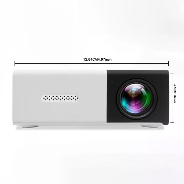 JUNUO Kids Night Light Projector YG300 720P LED Lamp Short Throw Android 7.1 1.5-2M Exquisitely Tuned Sound Quality