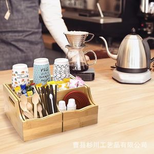 Caja de Almacenamiento de Escritorio de Bambú, Organizador de Madera Rectangular Expandible para Uso en Oficina - Product Image 5