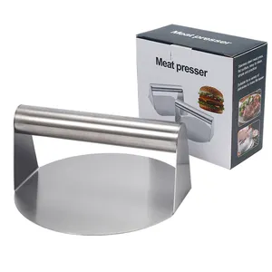 Acessórios para churrasco personalizado aço Inoxidável 150mm carne hambúrguer imprensa hambúrguer patty maker